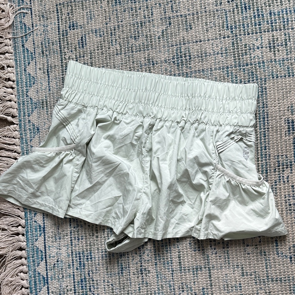 Free people Get your flirt on short, light sage green, size small
